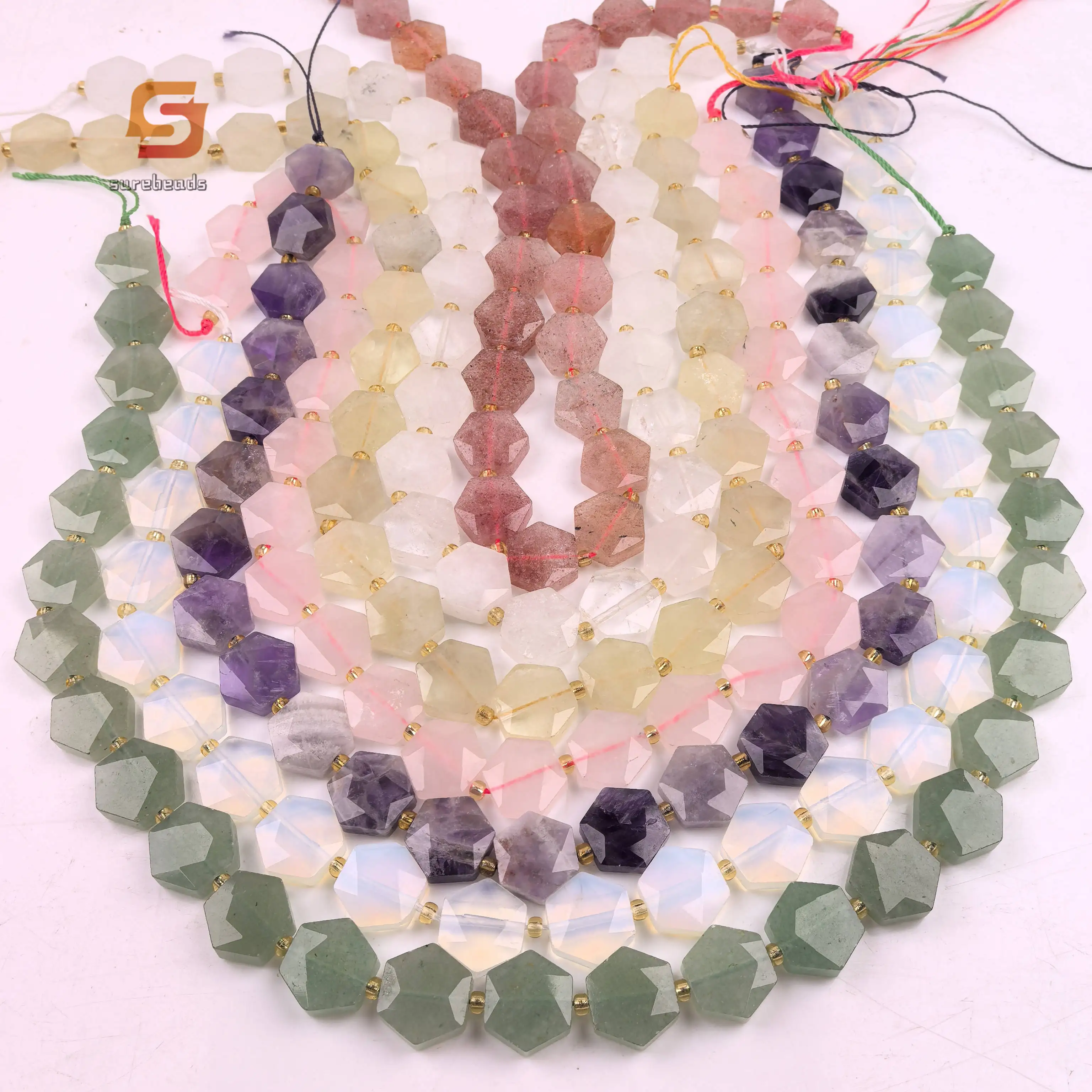 15.5"strand Faceted Hexagon Slab Loose Beads Bulk,Healing Crystal Amethyst Rose Quartz Opalite Pendant Necklace Jewelry Making
15.5"strand Faceted Hexagon Slab Loose Beads Bulk,Healing Crystal Amethyst Rose Quartz Opalite Pendant Necklace Jewelry Making
