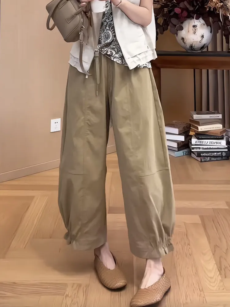 Korean Style Lace Waist Casual Nine-Point Knife Pants Women's Loose Slimming Flower Bud Pants Straight Leg Harlan Pants
Korean Style Lace Waist Casual Nine-Point Knife Pants Women's Loose Slimming Flower Bud Pants Straight Leg Harlan Pants
