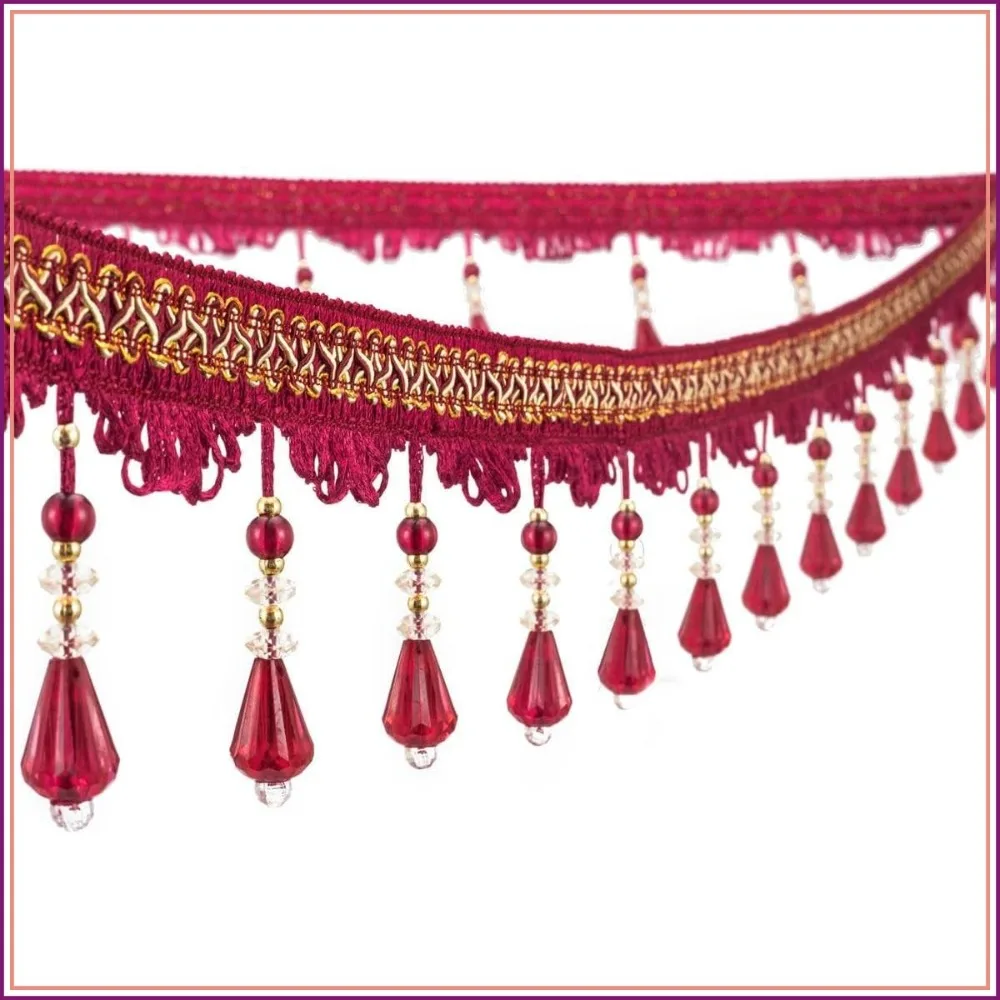 4 Yards Beaded Fringe Trim, Handmade Crystal Tassel Fringe Sewing Trim for Curtain Tablecloth Home Decoration
4 Yards Beaded Fringe Trim, Handmade Crystal Tassel Fringe Sewing Trim for Curtain Tablecloth Home Decoration