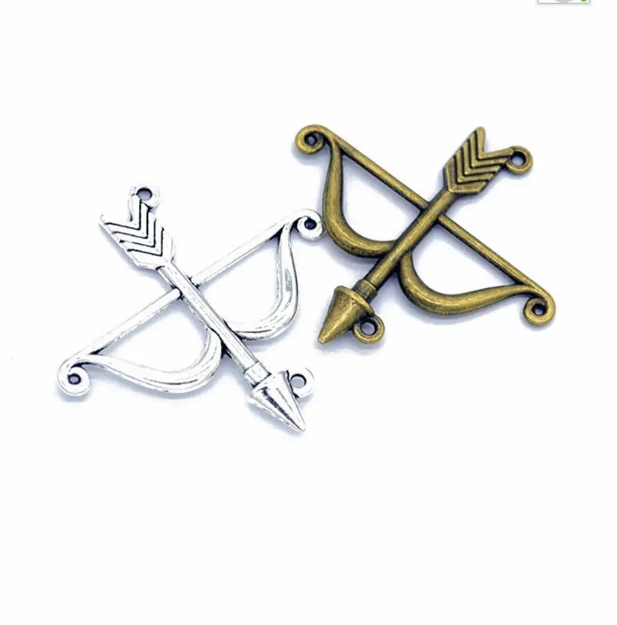 4Pcs 47*46mm Zinc Alloy Bow and arrow Charm Tibetan Silver Pendant Jewelry Products Diy Pendants For Necklace Bracelets F0530
4Pcs 47*46mm Zinc Alloy Bow and arrow Charm Tibetan Silver Pendant Jewelry Products Diy Pendants For Necklace Bracelets F0530