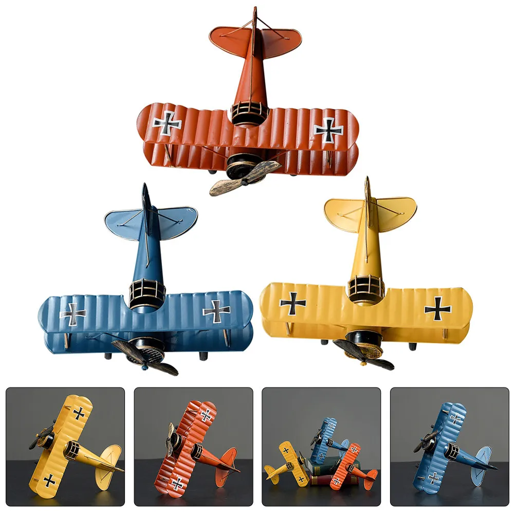 3Pcs Vintage Iron Aircraft Plane Ornament Retro Airplane Decoration Home Office Bar Desktop Metal Craft Plane Decoration
3Pcs Vintage Iron Aircraft Plane Ornament Retro Airplane Decoration Home Office Bar Desktop Metal Craft Plane Decoration