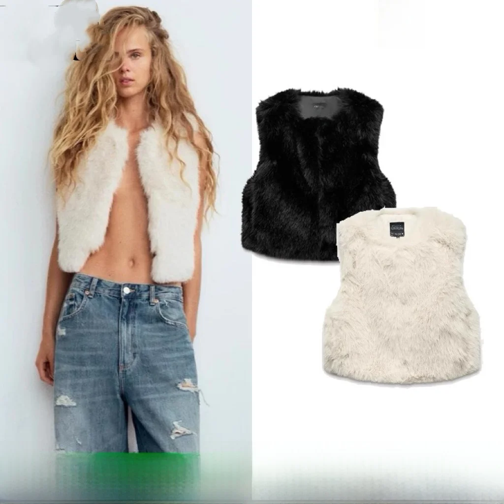 2024 Autumn Winter New Women's Short Sleeveless round Neck Faux Fur Vest Street Style Dark Button Closure Other Material 100%
2024 Autumn Winter New Women's Short Sleeveless round Neck Faux Fur Vest Street Style Dark Button Closure Other Material 100%