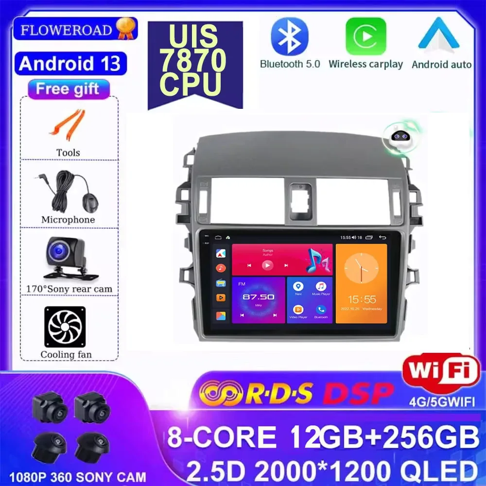 Android 13 For Toyota Corolla 10 E140 E150 2006 - 2013 Car Radio Multimedia Video Player Navigation stereo GPS No 2din 2 din dvd
Android 13 For Toyota Corolla 10 E140 E150 2006 - 2013 Car Radio Multimedia Video Player Navigation stereo GPS No 2din 2 din dvd