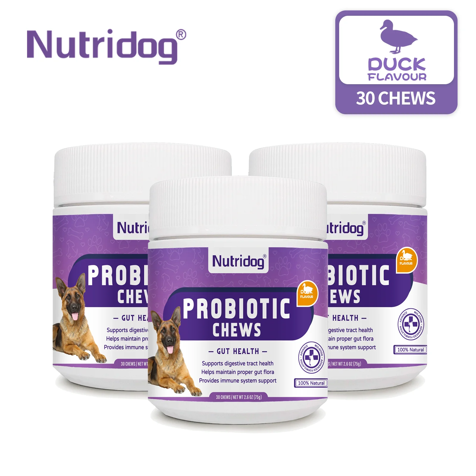 3-Bottel Dog Probiotics Chews Supplement for Digestive Health & Immune Support,Nutrition supplement,30ct
3-Bottel Dog Probiotics Chews Supplement for Digestive Health & Immune Support,Nutrition supplement,30ct