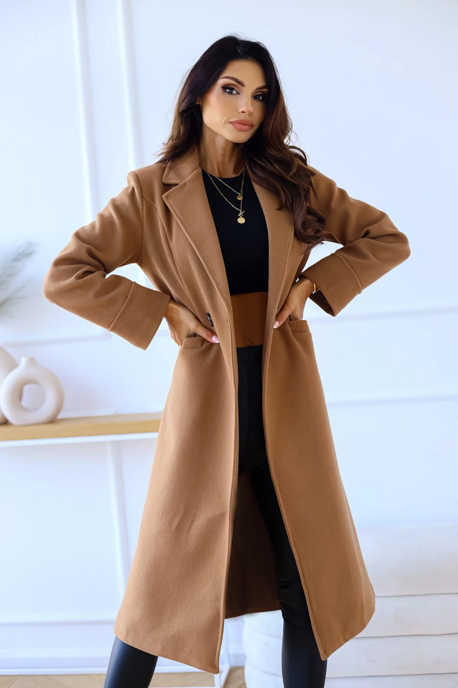 Women's Fashion Autumn and Winter Simple Double Breasted Long Sleeved Lapel Button Down Loose and Personalized Woolen Jacket
Women's Fashion Autumn and Winter Simple Double Breasted Long Sleeved Lapel Button Down Loose and Personalized Woolen Jacket