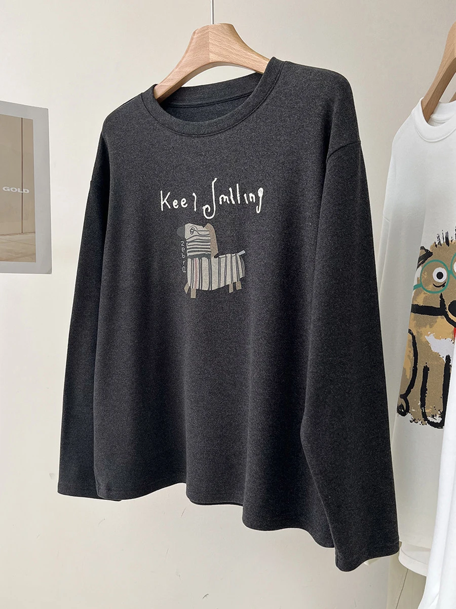 Recommended Soft Comfortable Long Sleeve Zebra Print Women's T-shirt Inner Wear Ins Warm Brushed Base Shirt Spring Autumn
Recommended Soft Comfortable Long Sleeve Zebra Print Women's T-shirt Inner Wear Ins Warm Brushed Base Shirt Spring Autumn