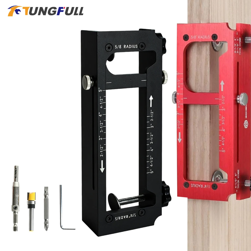 Aluminum Alloy Door Hinge Lock Drill Positioning Template Kit Template router lift for Door Hinge Installation for Door Locks
Aluminum Alloy Door Hinge Lock Drill Positioning Template Kit Template router lift for Door Hinge Installation for Door Locks
