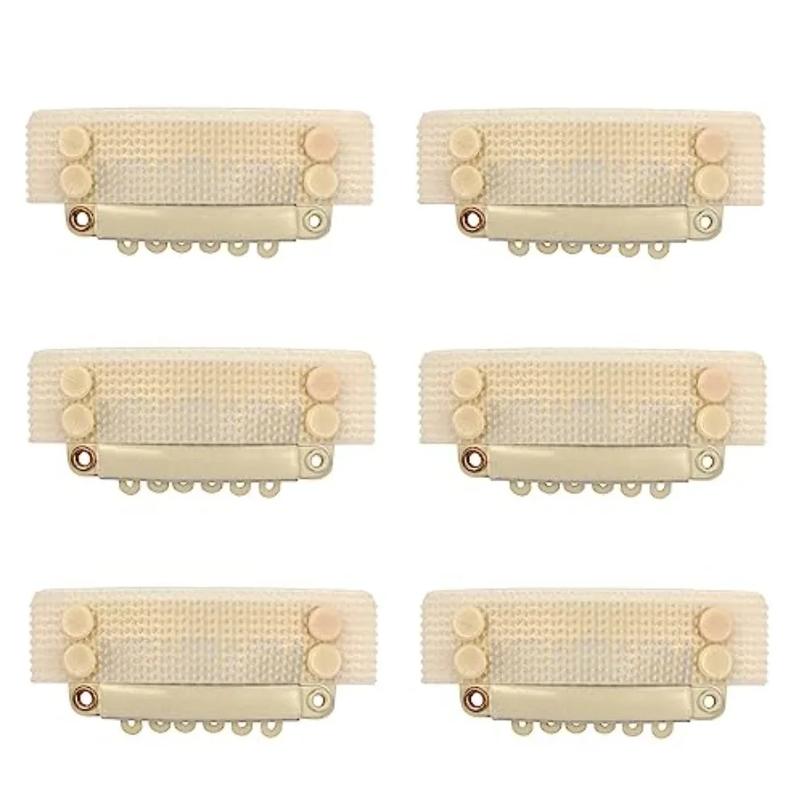 6 Pcs Stickable Wig Clips U-Shape Snap Clip 32mm 6-Teeth Hair Extensions Clips for Fixed Wig Windproof Strap Blonde
6 Pcs Stickable Wig Clips U-Shape Snap Clip 32mm 6-Teeth Hair Extensions Clips for Fixed Wig Windproof Strap Blonde