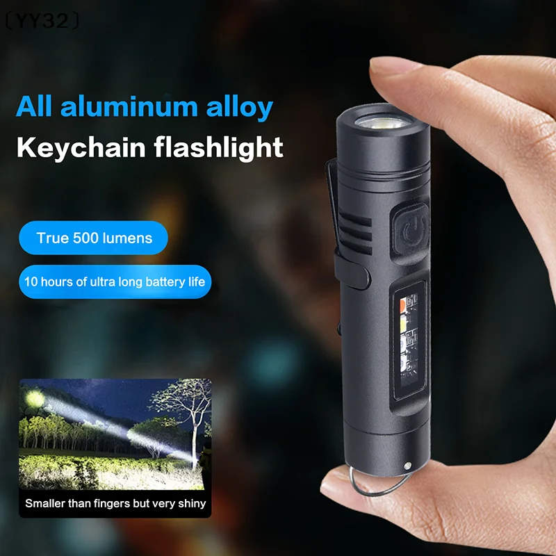 LED Handheld Flashlight USB Rechargeable Aluminum Alloy Torch Magnet Work Light Red Blue Emergency Keychain Lantern 1PC〔YY32〕
LED Handheld Flashlight USB Rechargeable Aluminum Alloy Torch Magnet Work Light Red Blue Emergency Keychain Lantern 1PC〔YY32〕