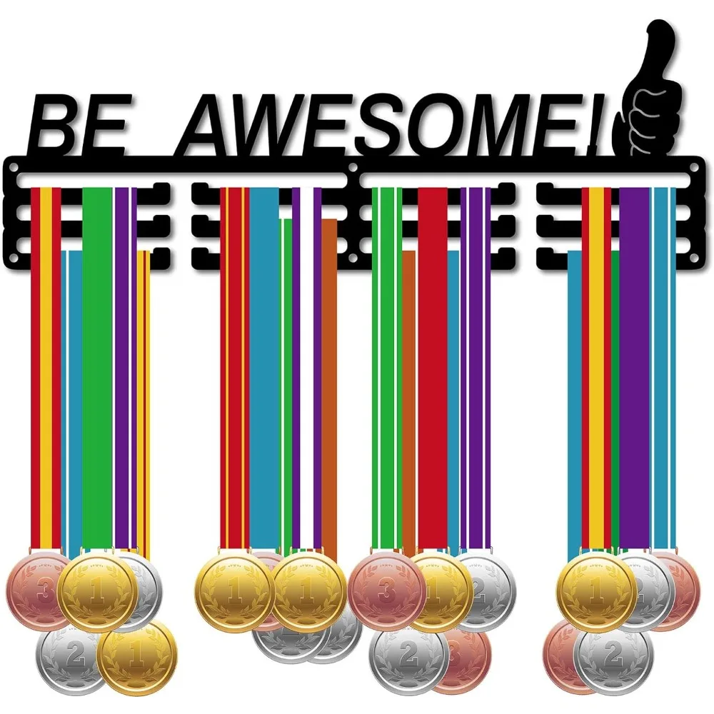 Be Awesome Medal Holder Hanger 60+ Medals Rack Medal Holder Black Metal Iron Shelf Hanger Organizer Medal Stand Frame with Hook
Be Awesome Medal Holder Hanger 60+ Medals Rack Medal Holder Black Metal Iron Shelf Hanger Organizer Medal Stand Frame with Hook