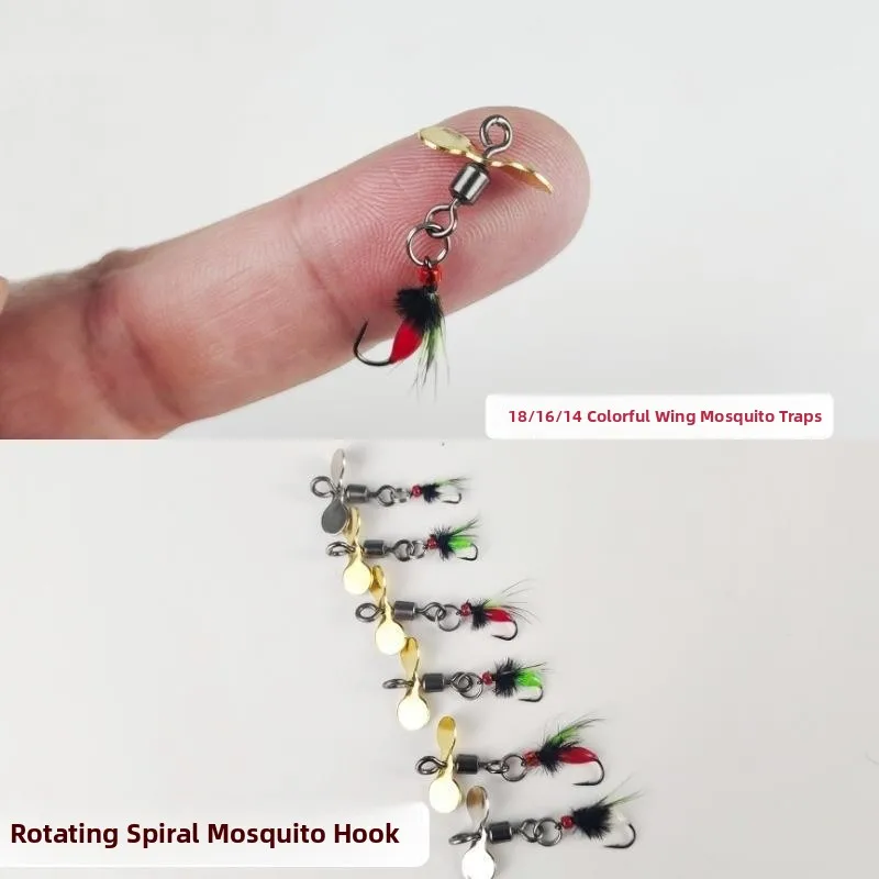 Durable Fly Fiing Hook with Spinning Propeller Bright Spinning Fly Durable Line Friendly Mosquito for Outdoor Activities
Durable Fly Fiing Hook with Spinning Propeller Bright Spinning Fly Durable Line Friendly Mosquito for Outdoor Activities