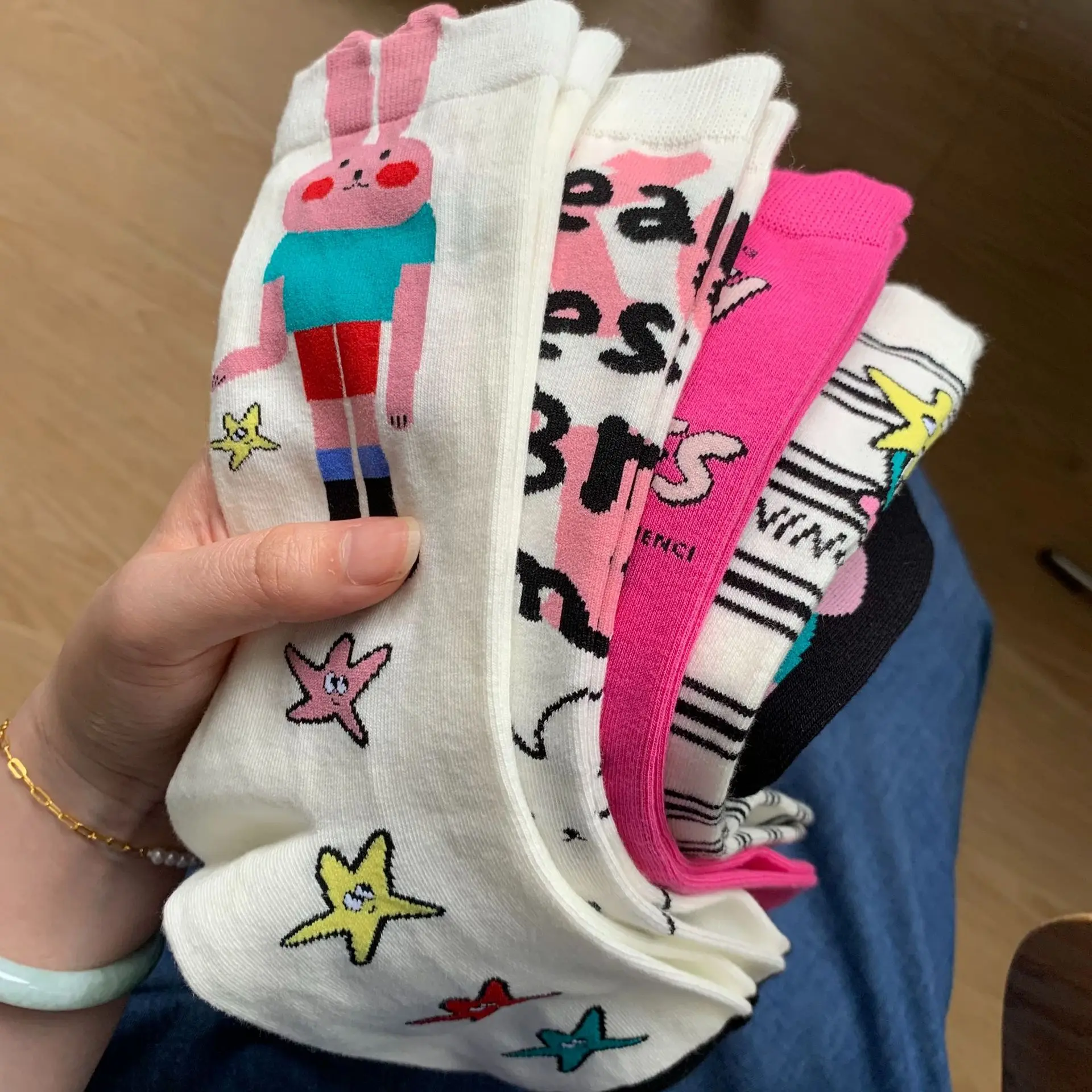 5 pairs funny woman girls rabbit printed tube socks Korean tide JK girls cotton dress socks cute animal cartoon socks
5 pairs funny woman girls rabbit printed tube socks Korean tide JK girls cotton dress socks cute animal cartoon socks