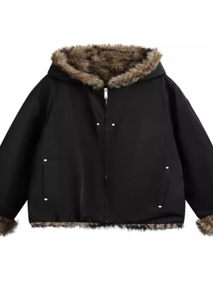 Thickened Retro American Style Hooded Cotton Jacket with Fur Collar for Couples Youth Warm Casual Long Sleeve Zipper Closure
Thickened Retro American Style Hooded Cotton Jacket with Fur Collar for Couples Youth Warm Casual Long Sleeve Zipper Closure