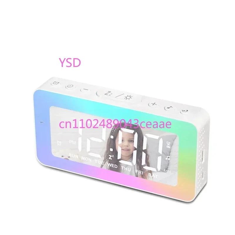 Wake up night light alarm clock LED digital mirror children's desk clock
Wake up night light alarm clock LED digital mirror children's desk clock