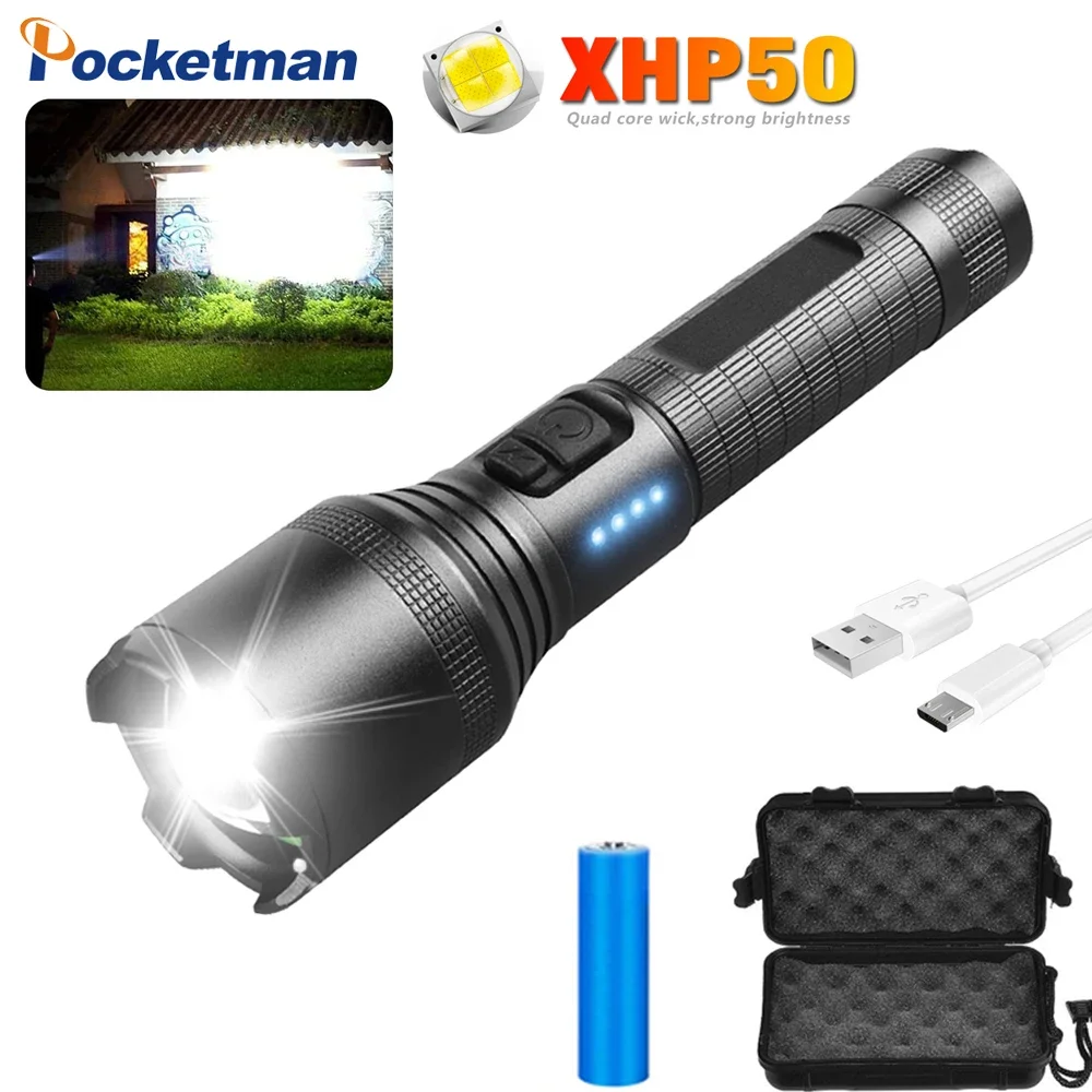 Portable LED Flashlight Can Be USB Rechargeable Waterproof Flashlight Outdoor Camping Emergency Flashlight Using 18650 Battery
Portable LED Flashlight Can Be USB Rechargeable Waterproof Flashlight Outdoor Camping Emergency Flashlight Using 18650 Battery