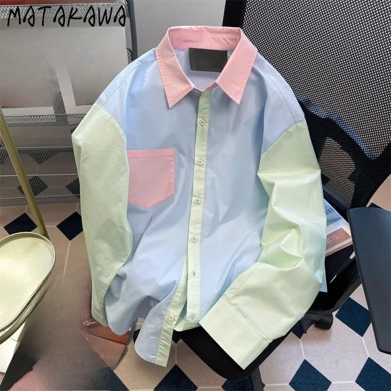 Matakawa Blouses Spring Autumn Sweet Contrast Color Long Sleeve Women Shirts Korean Fashion Retro Elegant Blusas Feminina
Matakawa Blouses Spring Autumn Sweet Contrast Color Long Sleeve Women Shirts Korean Fashion Retro Elegant Blusas Feminina