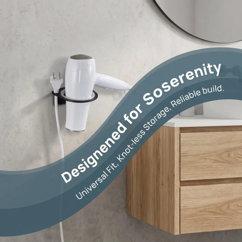 Space Aluminum Hair Dryer Holder Black Wall Mounted Hair Dryer Rack Non Rusting Most Compatible Hair Dryer Hanger
Space Aluminum Hair Dryer Holder Black Wall Mounted Hair Dryer Rack Non Rusting Most Compatible Hair Dryer Hanger