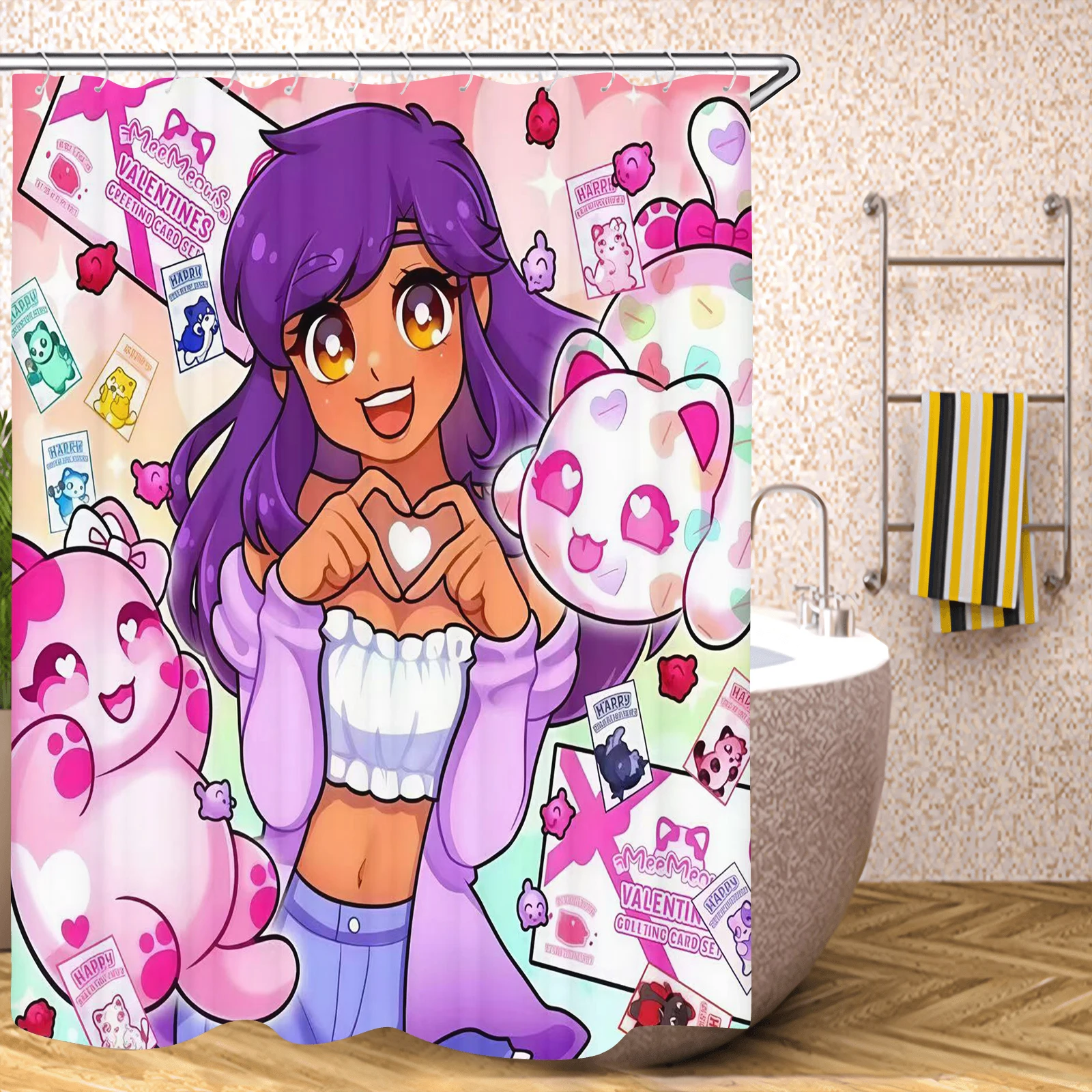 Cartoon Game Shower Curtain AAphmau Polyester Cute Bath Set Screen Sets Setluxury Funny Hook Up Bathroom Accessories
Cartoon Game Shower Curtain AAphmau Polyester Cute Bath Set Screen Sets Setluxury Funny Hook Up Bathroom Accessories