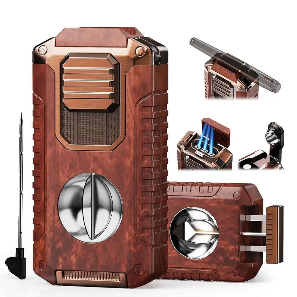 Ailexpress Recommendation - 5-in-1 Torch Lighter with Cutter, Punch, Holder and Draw Enhancer Tool, Triple Windproof Jet Flame,
Ailexpress Recommendation - 5-in-1 Torch Lighter with Cutter, Punch, Holder and Draw Enhancer Tool, Triple Windproof Jet Flame,