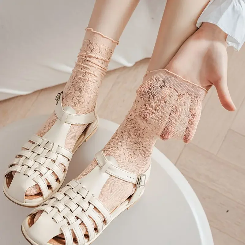 Lace Socks Hollow Out Mesh Breathable Loose Long Socks Women Korean Fashion Summer Thin Breathable Harajuku Vintage Crew Socks
Lace Socks Hollow Out Mesh Breathable Loose Long Socks Women Korean Fashion Summer Thin Breathable Harajuku Vintage Crew Socks