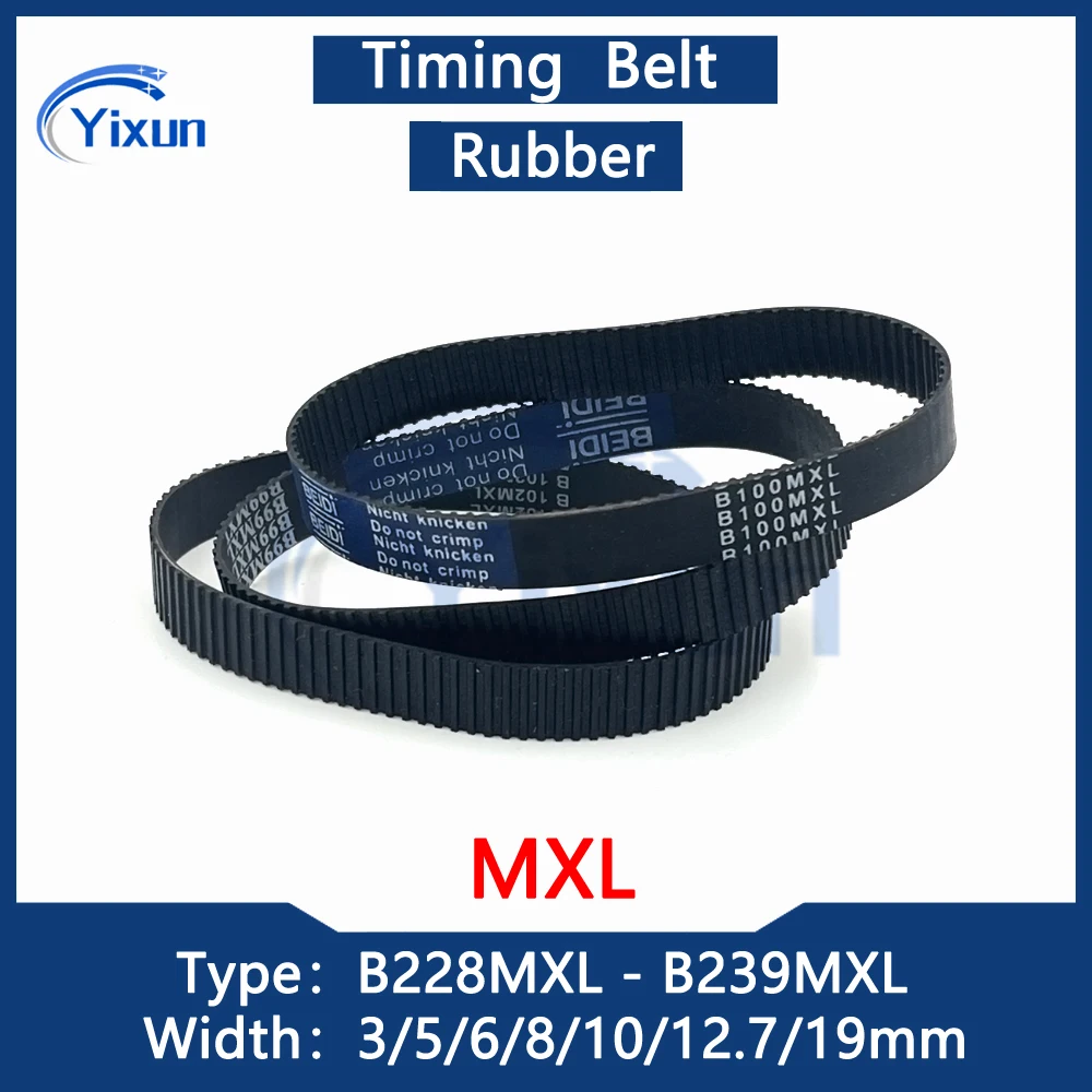 MXL Loop Rubber Timing Belt B228 B229 B230 B231 B232 B233 B234 B235 B236 B237 B238 B239 MXL Width 3/5/6/8/10/19mm MXL Drive Belt
MXL Loop Rubber Timing Belt B228 B229 B230 B231 B232 B233 B234 B235 B236 B237 B238 B239 MXL Width 3/5/6/8/10/19mm MXL Drive Belt