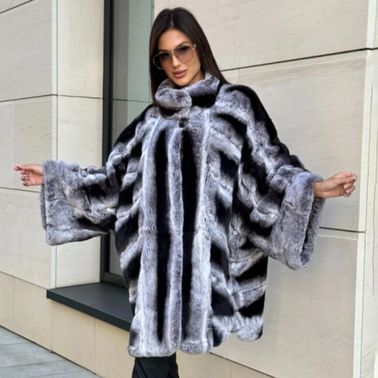 Luxury Women Warm Chinchilla Long Jacket Winter Fashion Natural Real Rex Rabbit Fur Thick Coat Female Real Fur Overcoat
Luxury Women Warm Chinchilla Long Jacket Winter Fashion Natural Real Rex Rabbit Fur Thick Coat Female Real Fur Overcoat