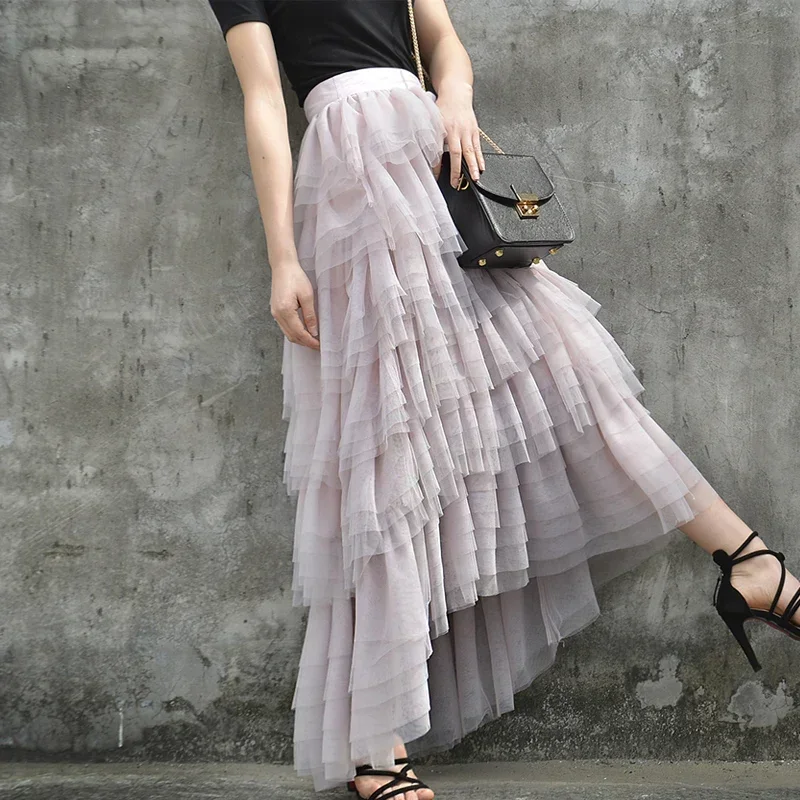 new summer gauze puff cake princess lace skirt body layers of irregular pink skirt
new summer gauze puff cake princess lace skirt body layers of irregular pink skirt