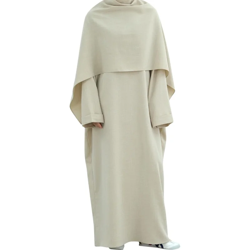 Elegant Muslim Long Robe Set Abaya with Matching Shawl and Back Zipper Modest Comfortable Islamic Outfit Prayer Dress
Elegant Muslim Long Robe Set Abaya with Matching Shawl and Back Zipper Modest Comfortable Islamic Outfit Prayer Dress