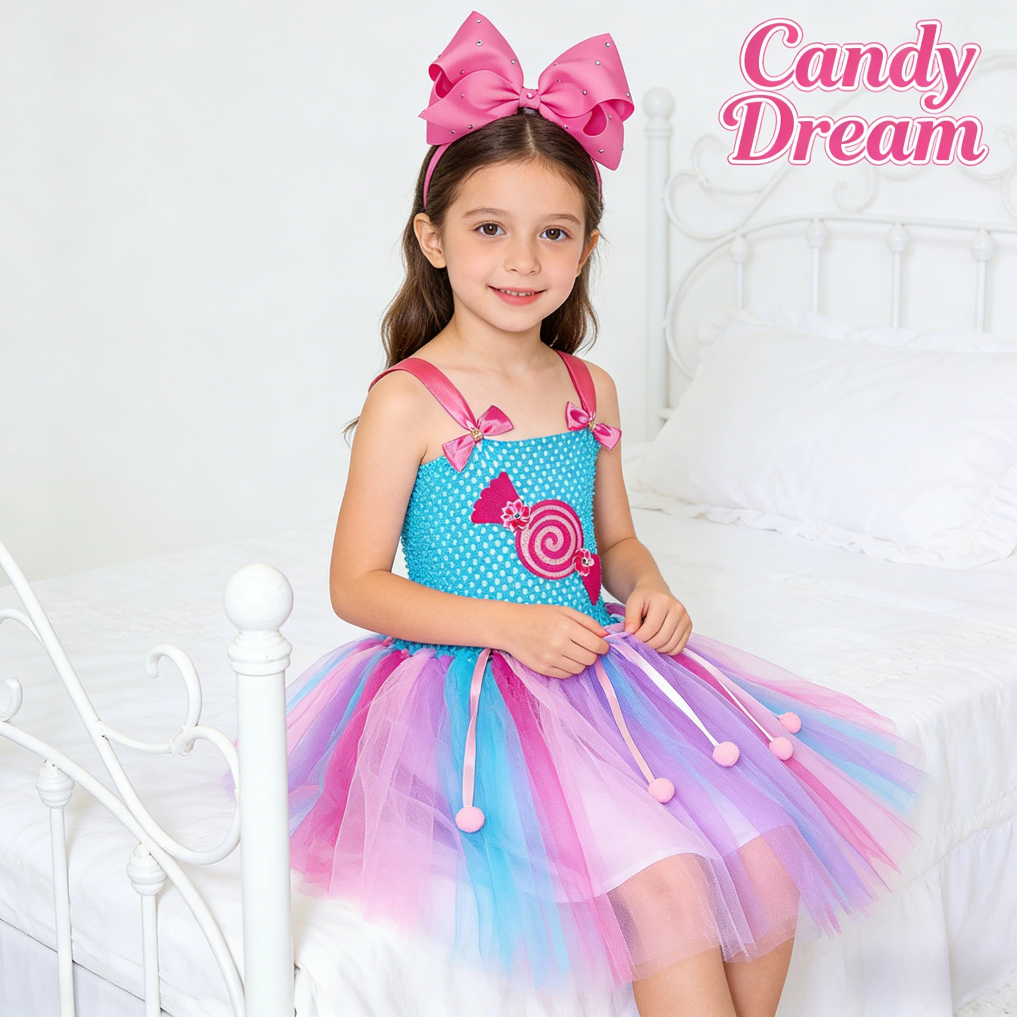 Новая тюлевая юбка-пачка «Радужные конфеты» для девочек, для танцевальных выступлений, европейская и американская детская модная сценическая одежда
Новая тюлевая юбка-пачка «Радужные конфеты» для девочек, для танцевальных выступлений, европейская и американская детская модная сценическая одежда