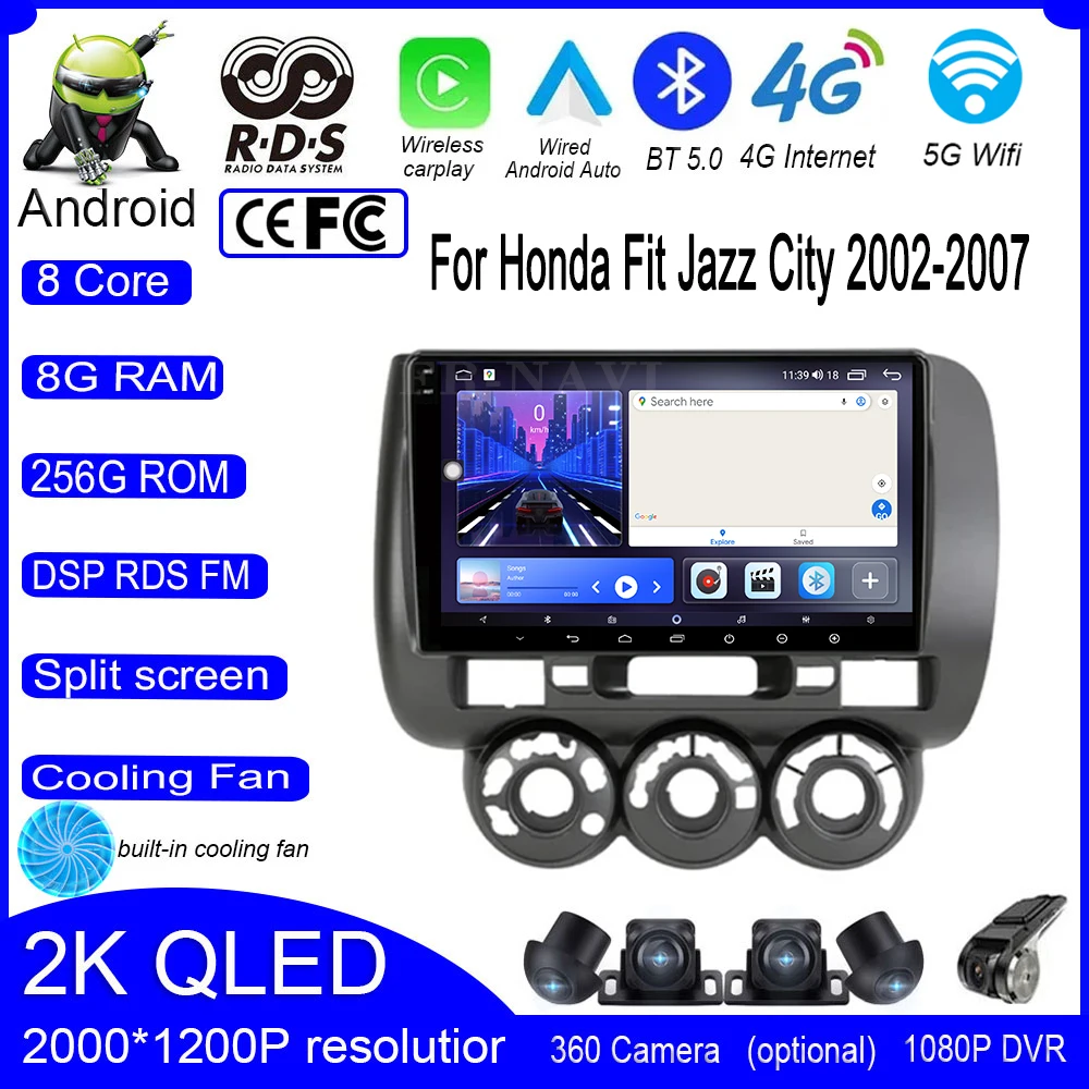 RHD Android 14 для Honda Fit Jazz City 2002-2007 автомобильное радио, мультимедийный видеоплеер, Carplay головное устройство, автомобильный стерео экран 4G Let
RHD Android 14 для Honda Fit Jazz City 2002-2007 автомобильное радио, мультимедийный видеоплеер, Carplay головное устройство, автомобильный стерео экран 4G Let
