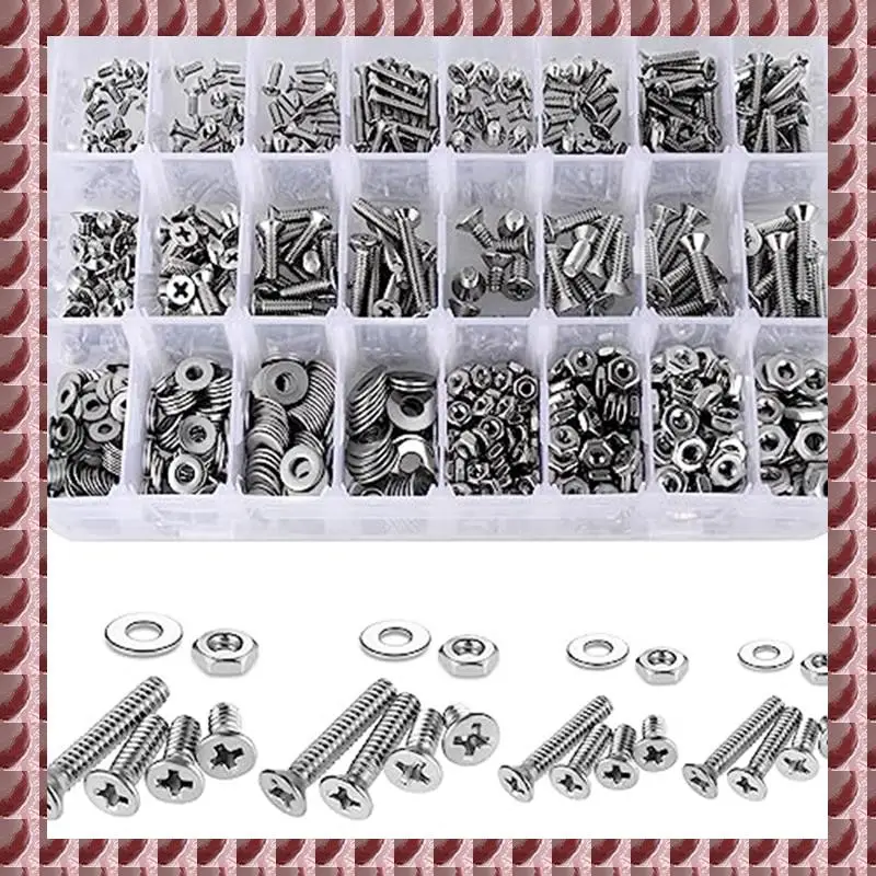 A95G 900Piece Nuts And Bolts Assortment Kit For Home Projects Silver Stainless Steel Machine Screws Assortment Kit
A95G 900Piece Nuts And Bolts Assortment Kit For Home Projects Silver Stainless Steel Machine Screws Assortment Kit