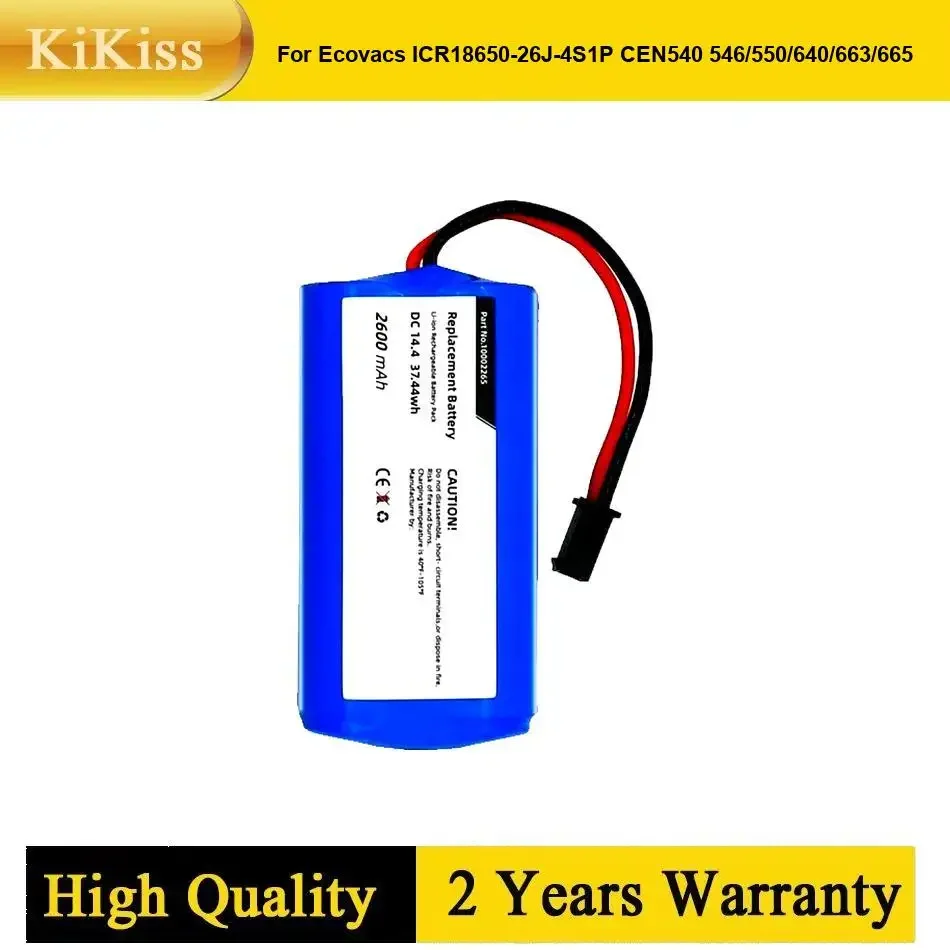 ICR18650-26J-4S1P литий-ионный аккумулятор для Ecovacs ICR18650-26J-4S1P CEN540/546/550/640/663/665 ICR 1865026 J4S1P
ICR18650-26J-4S1P литий-ионный аккумулятор для Ecovacs ICR18650-26J-4S1P CEN540/546/550/640/663/665 ICR 1865026 J4S1P