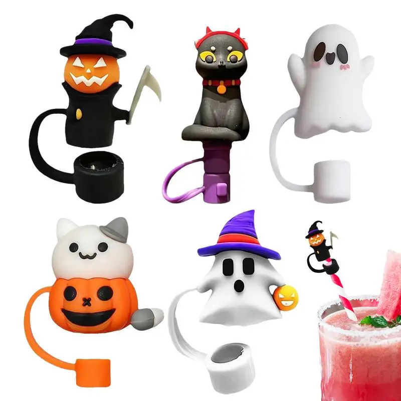 Halloween Straw Covers 5pcs Cat Straw Cover Toppers Spill Proof Straw Tips Cover 10mm Cup Stopper Set Cup Accessories Spill
Halloween Straw Covers 5pcs Cat Straw Cover Toppers Spill Proof Straw Tips Cover 10mm Cup Stopper Set Cup Accessories Spill