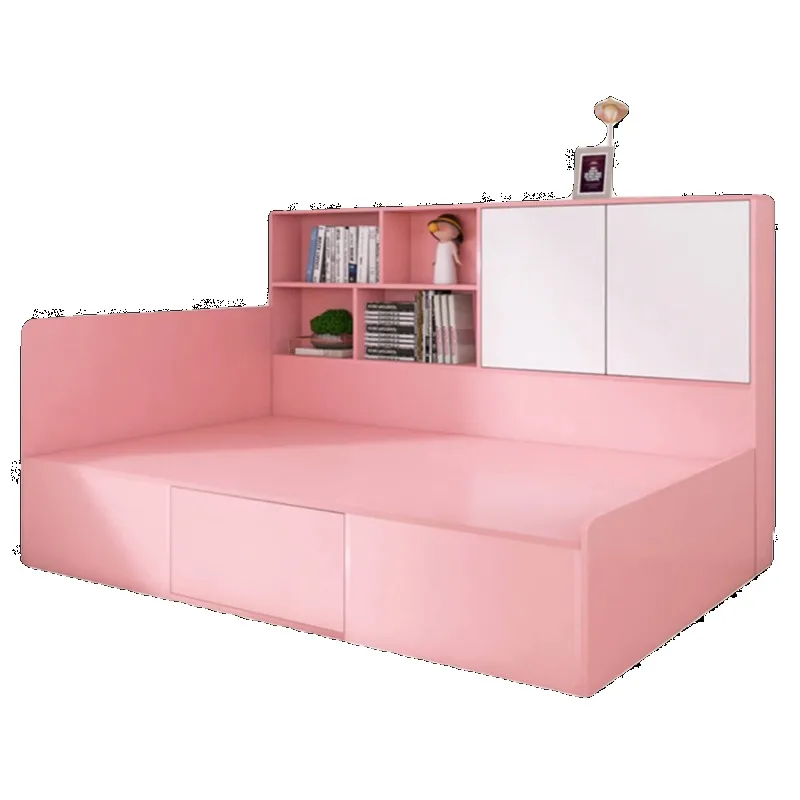 Children's bed 1.2 meters side bookshelf bed integrated with drawers storage single small apartment pink girl princess bed
Children's bed 1.2 meters side bookshelf bed integrated with drawers storage single small apartment pink girl princess bed