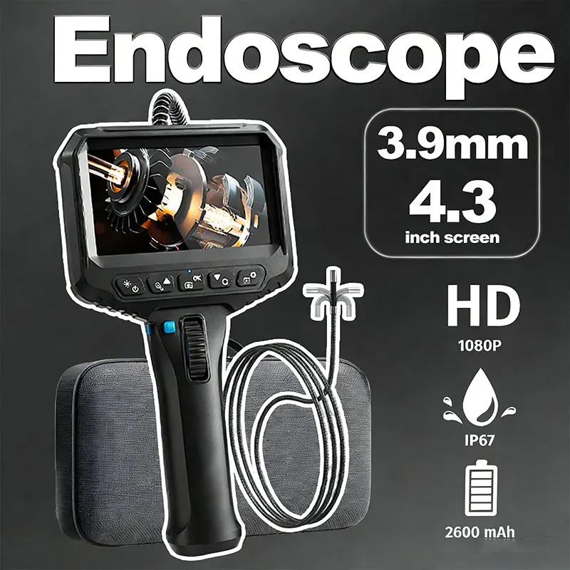 Two-Way Industrial Endoscope Camera Rotation 4.3 inch Display HD 1080P Inspection Borescope Waterproof for Car Engine Vehicle
Two-Way Industrial Endoscope Camera Rotation 4.3 inch Display HD 1080P Inspection Borescope Waterproof for Car Engine Vehicle