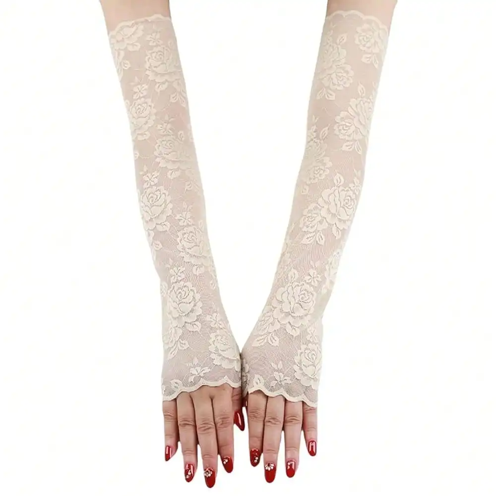UV Protection Lace Arm Sleeves, Women's Floral Lace Sleeves Hollow Out Long Sunscreen Gloves Fingerless Driving Gloves{"Color_name":"A-Black"}
UV Protection Lace Arm Sleeves, Women's Floral Lace Sleeves Hollow Out Long Sunscreen Gloves Fingerless Driving Gloves{"Color_name":"A-Black"}