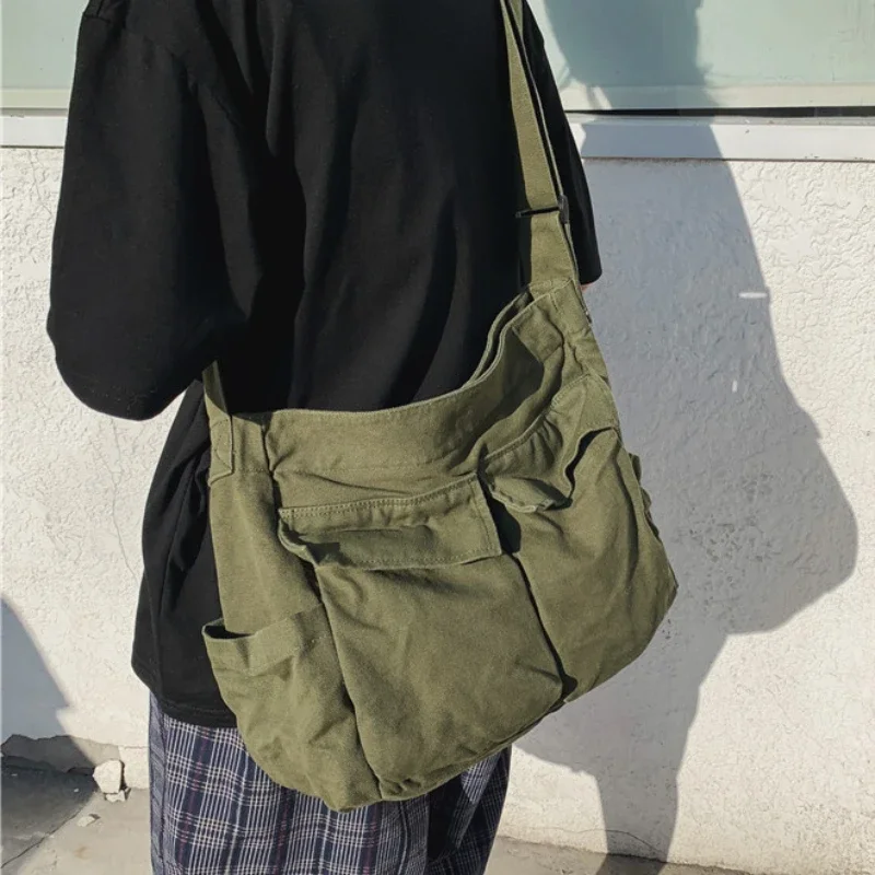 Womens School Messenger Bags for Women Shoulder Ladies Designer Handbag Solid Large Capacity Casual Canvas Shoulder Female Bags
Womens School Messenger Bags for Women Shoulder Ladies Designer Handbag Solid Large Capacity Casual Canvas Shoulder Female Bags