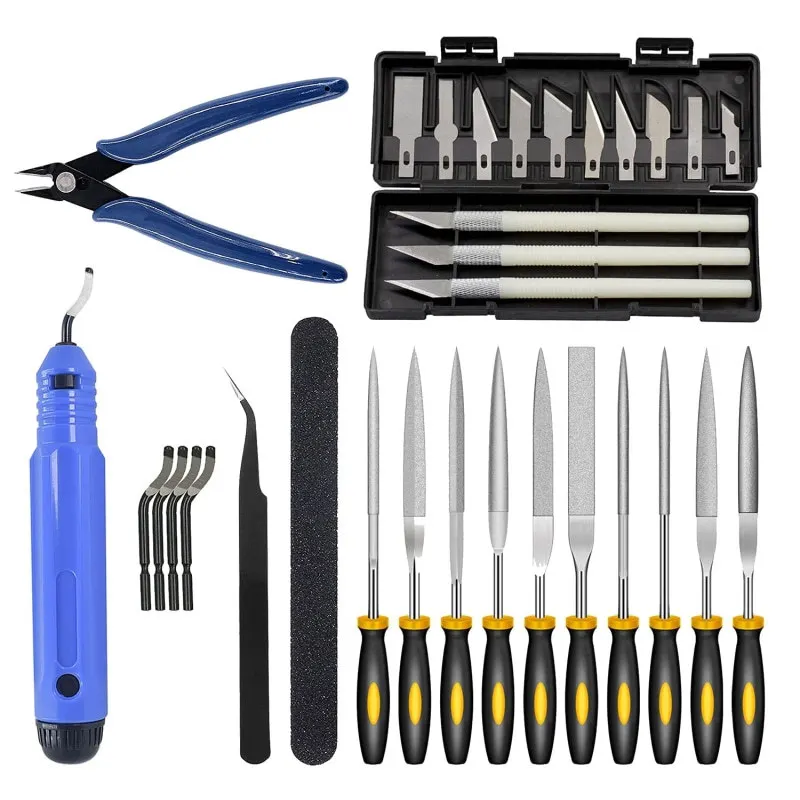 32pcs 3D Printing Tool Kit for Model Deburring, Trimming and Polishing, 3D Printer Accessories Tool Set
32pcs 3D Printing Tool Kit for Model Deburring, Trimming and Polishing, 3D Printer Accessories Tool Set