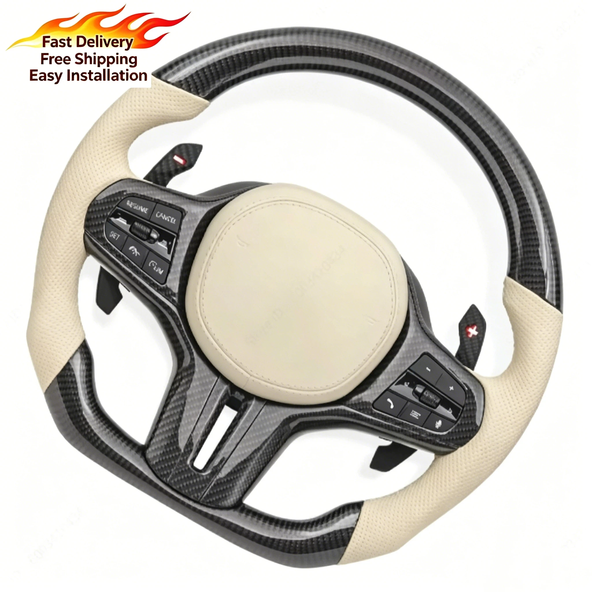 Sport style carbon fiber steering wheel fits for BMW G01 (X3) G02 (X4) G05 (X5) G06 (X6) Car Accessories old to new Upgrade
Sport style carbon fiber steering wheel fits for BMW G01 (X3) G02 (X4) G05 (X5) G06 (X6) Car Accessories old to new Upgrade