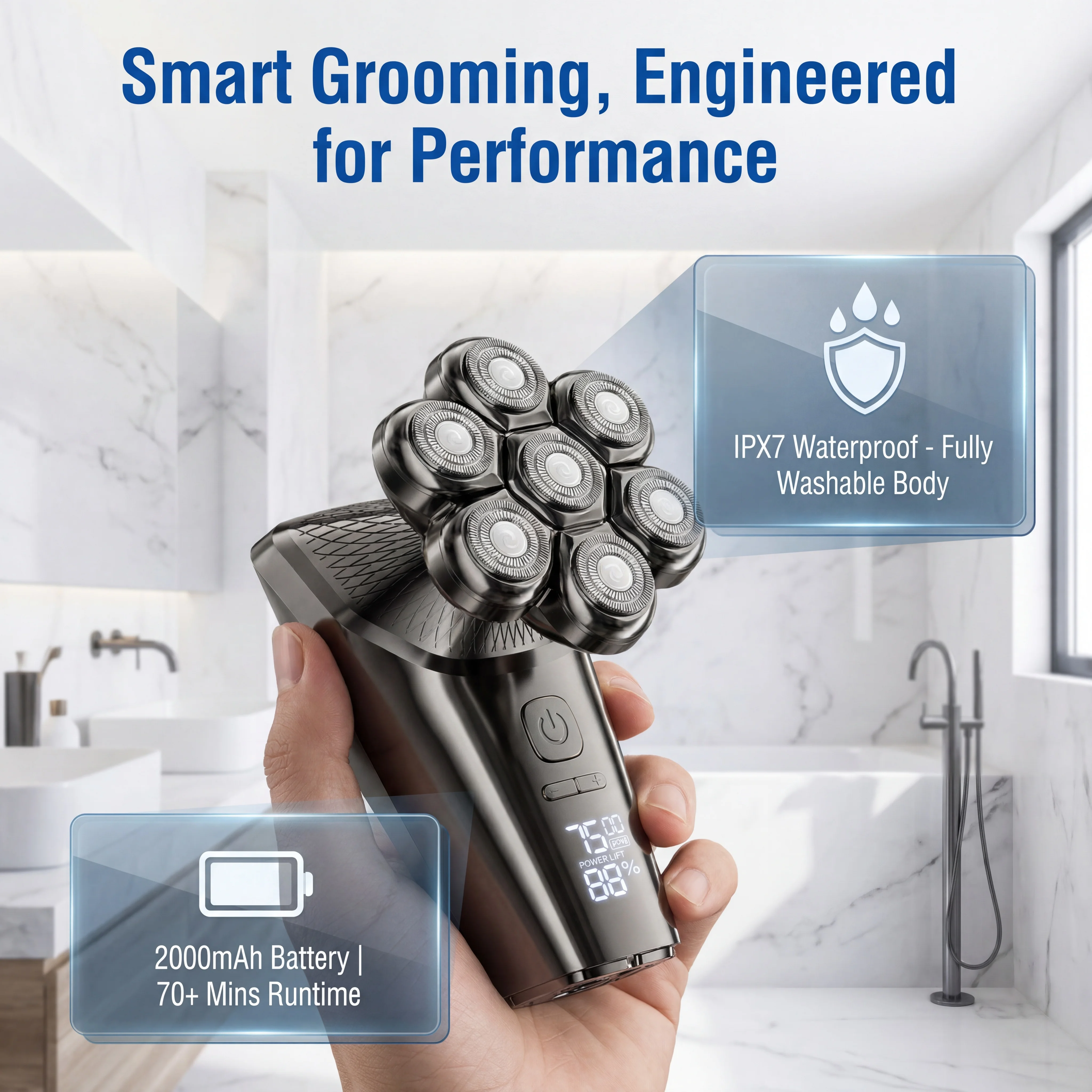 Six In One Electric Shaver Advanced Waterproof Nose Hair Trimmer Magnetic Suspension Cutter Head USB Charging
Six In One Electric Shaver Advanced Waterproof Nose Hair Trimmer Magnetic Suspension Cutter Head USB Charging