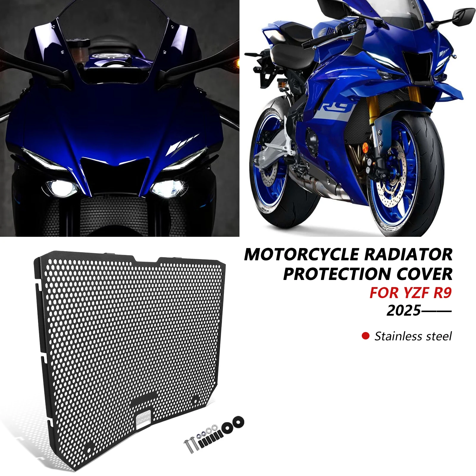 For YZF-R9 2025 YZF R9 YZFR9 2025 Motorcycles Accessories Radiator Grille Guard Cover Oil Cooler Protector
For YZF-R9 2025 YZF R9 YZFR9 2025 Motorcycles Accessories Radiator Grille Guard Cover Oil Cooler Protector