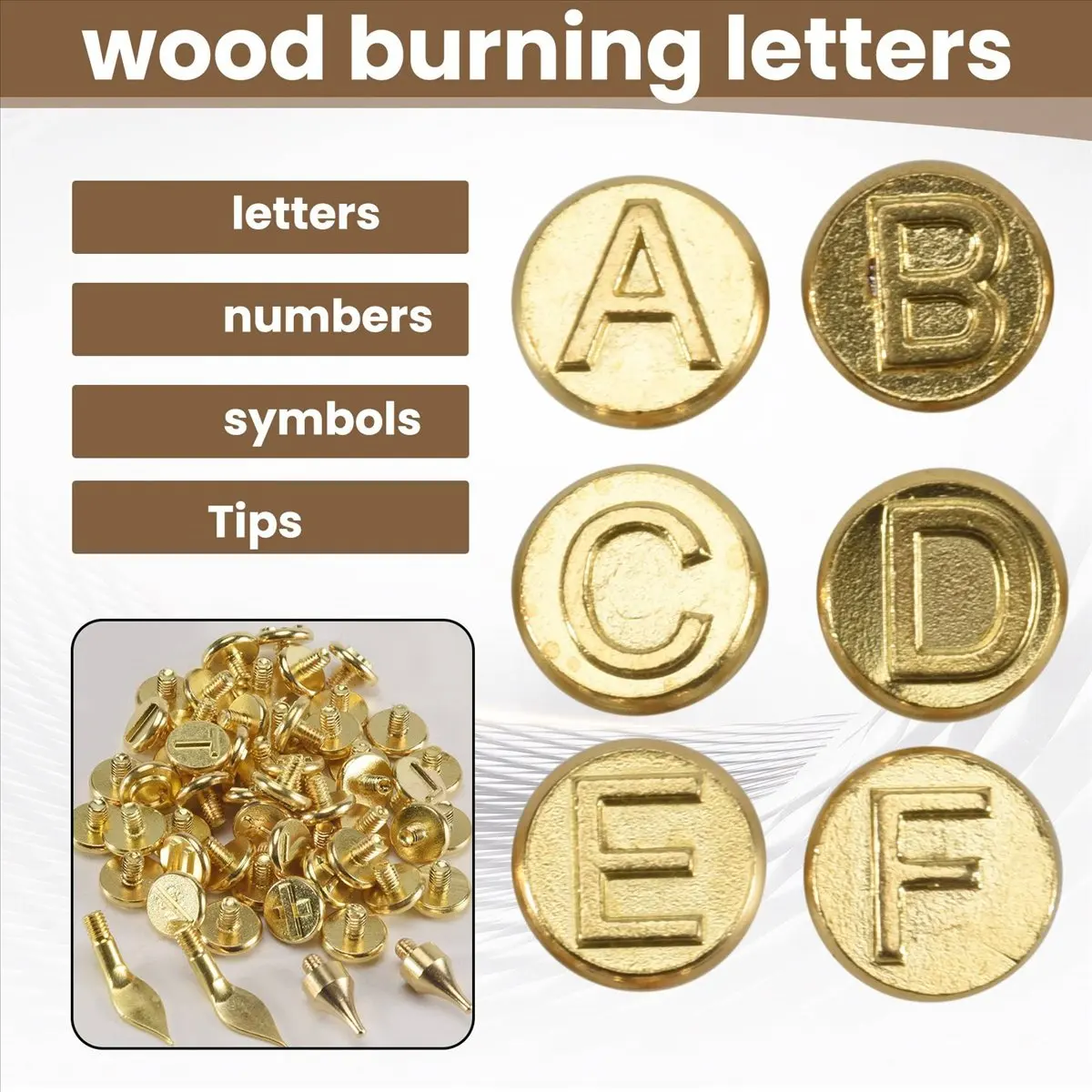 Reliable- 224 Pieces Wood Burning Tip Letter Wood Burning Tip Set Including Alphabet Number for Wood Craft DIY Embossing Carving
Reliable- 224 Pieces Wood Burning Tip Letter Wood Burning Tip Set Including Alphabet Number for Wood Craft DIY Embossing Carving