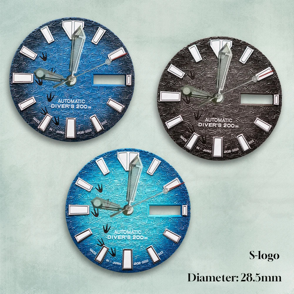 Adventure Sport Mod: полосатый циферблат с 3D-принтами следов диаметром 28,5 мм для NH35/NH36 | C3 Зеленый светящийся, логотип S | Аксессуары для модификации часов
Adventure Sport Mod: полосатый циферблат с 3D-принтами следов диаметром 28,5 мм для NH35/NH36 | C3 Зеленый светящийся, логотип S | Аксессуары для модификации часов