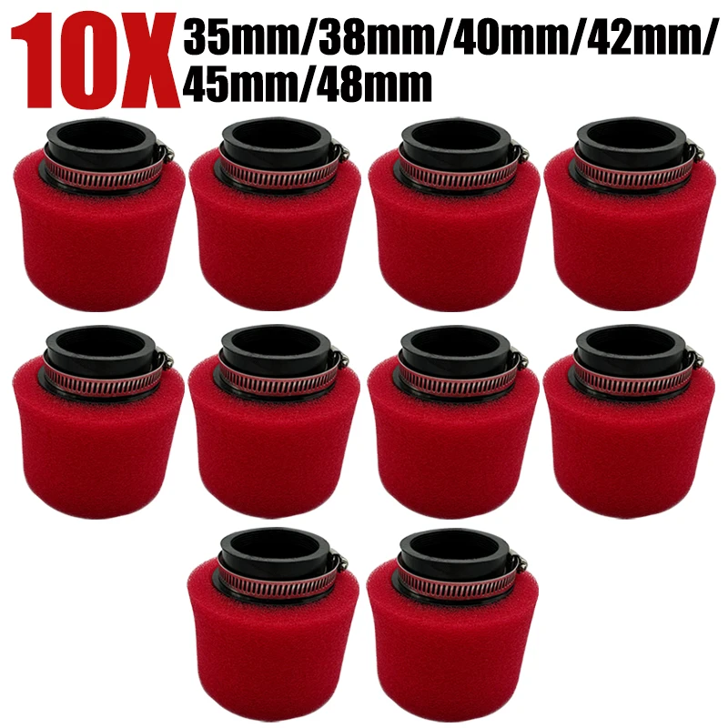 10X Motorcycle 35mm 38-40mm 42mm 45mm 48mm Straight Clamp-on Foam Air Filter Sponge Cleaner Scooter Dirt Pit Bike Moped Parts
10X Motorcycle 35mm 38-40mm 42mm 45mm 48mm Straight Clamp-on Foam Air Filter Sponge Cleaner Scooter Dirt Pit Bike Moped Parts