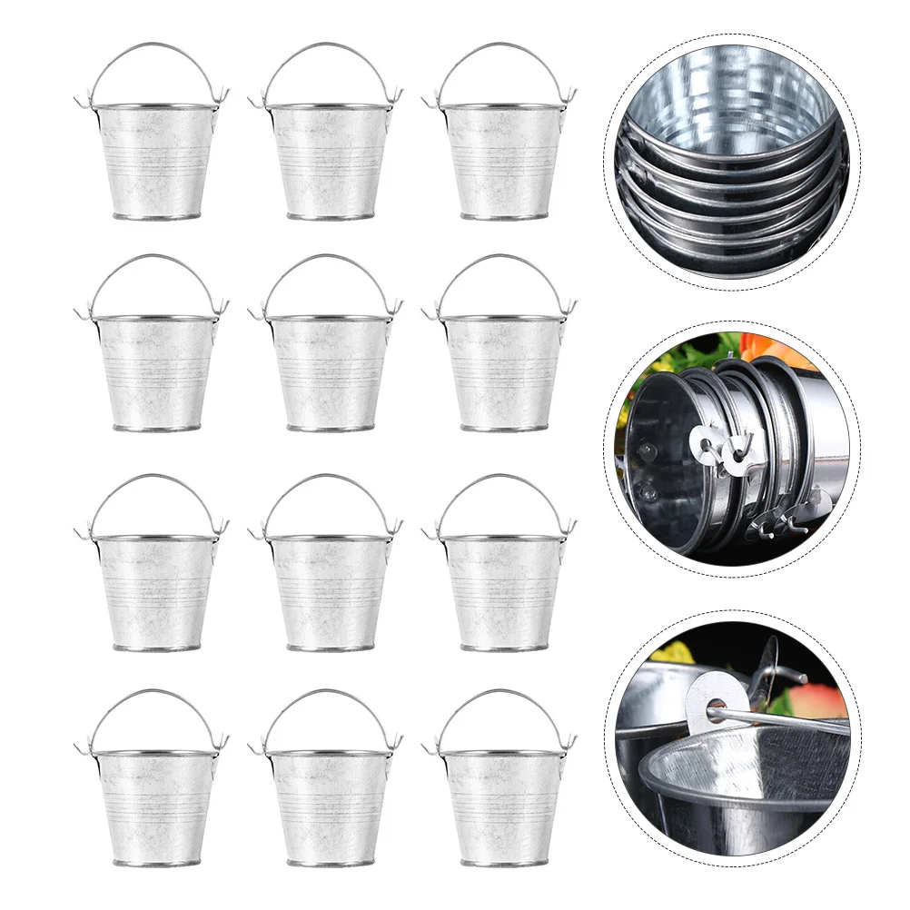12 Pcs Drum Mini Iron Bucket Buckets Small Gift Flower Pot Metal Pots for Plants
12 Pcs Drum Mini Iron Bucket Buckets Small Gift Flower Pot Metal Pots for Plants