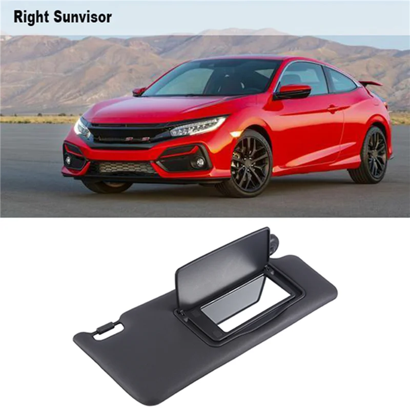 Latest 1 PCS Car Front Right Sunvisor Sun Visors With Mirrors Black Plastic Automotive Supplies For Honda Civic 2020+ 83230-T31-
Latest 1 PCS Car Front Right Sunvisor Sun Visors With Mirrors Black Plastic Automotive Supplies For Honda Civic 2020+ 83230-T31-