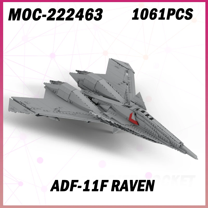 1061 шт., боевой творческий DIY ADF-11F, сборка строительного блока с вороном, классическая игровая модель, высокотехнологичный самолет для взрослых, подарки MOC-222463
1061 шт., боевой творческий DIY ADF-11F, сборка строительного блока с вороном, классическая игровая модель, высокотехнологичный самолет для взрослых, подарки MOC-222463