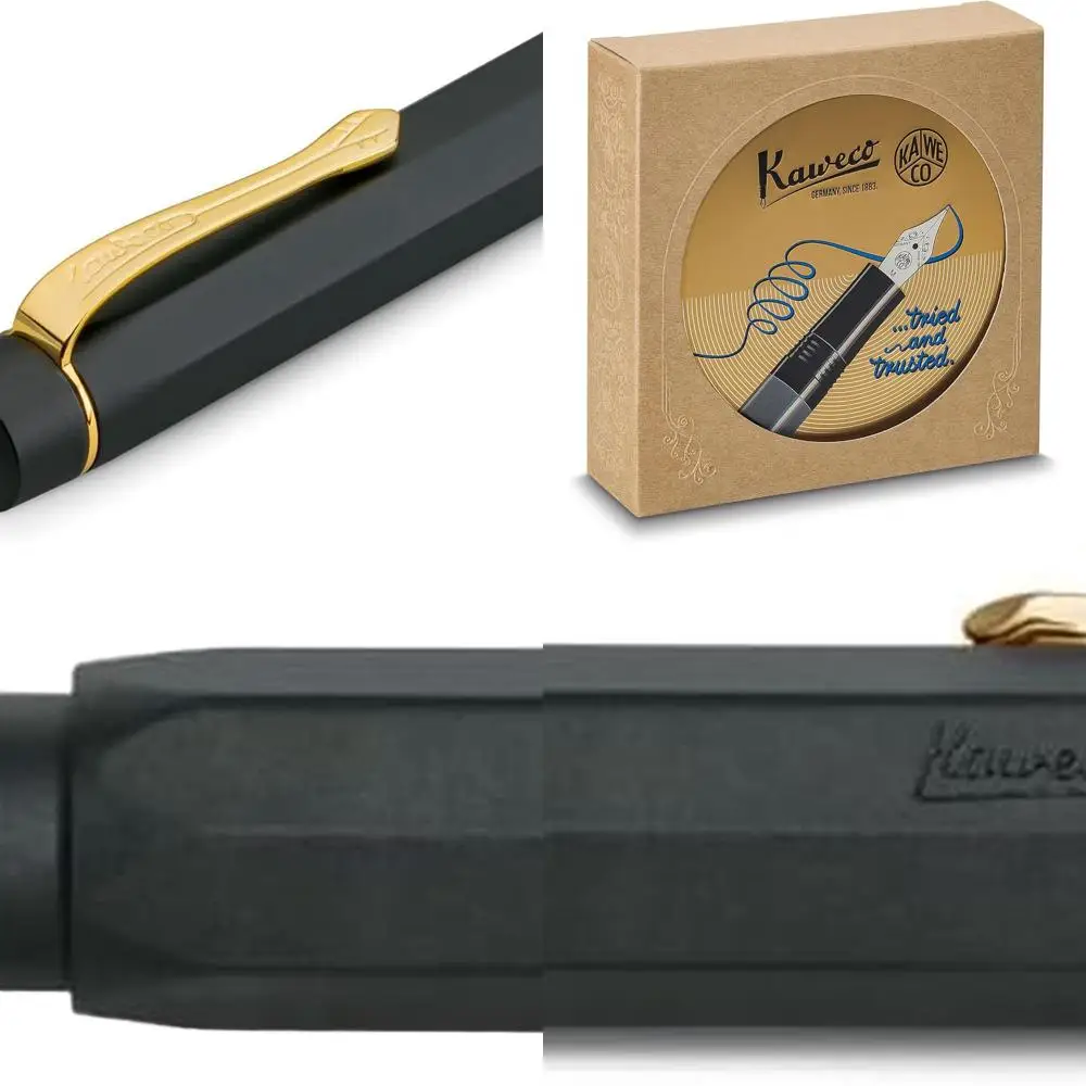 Classic Black & Gold Aluminium Fountain Pen with Transparent Ink View, Piston Filler, Fine Nib, 13 cm, Exclusive Design
Classic Black & Gold Aluminium Fountain Pen with Transparent Ink View, Piston Filler, Fine Nib, 13 cm, Exclusive Design