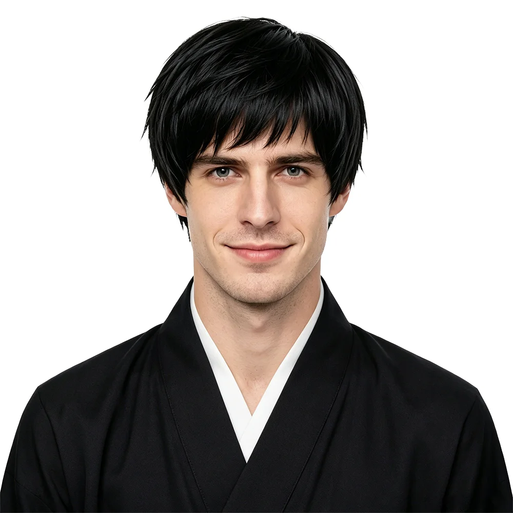 11 Inch Black Short Wig For Men Natural Layered Spiky Hair Wig Heat Resistant Synthetic Anime Cosplay Wig For Daily Party Use
11 Inch Black Short Wig For Men Natural Layered Spiky Hair Wig Heat Resistant Synthetic Anime Cosplay Wig For Daily Party Use