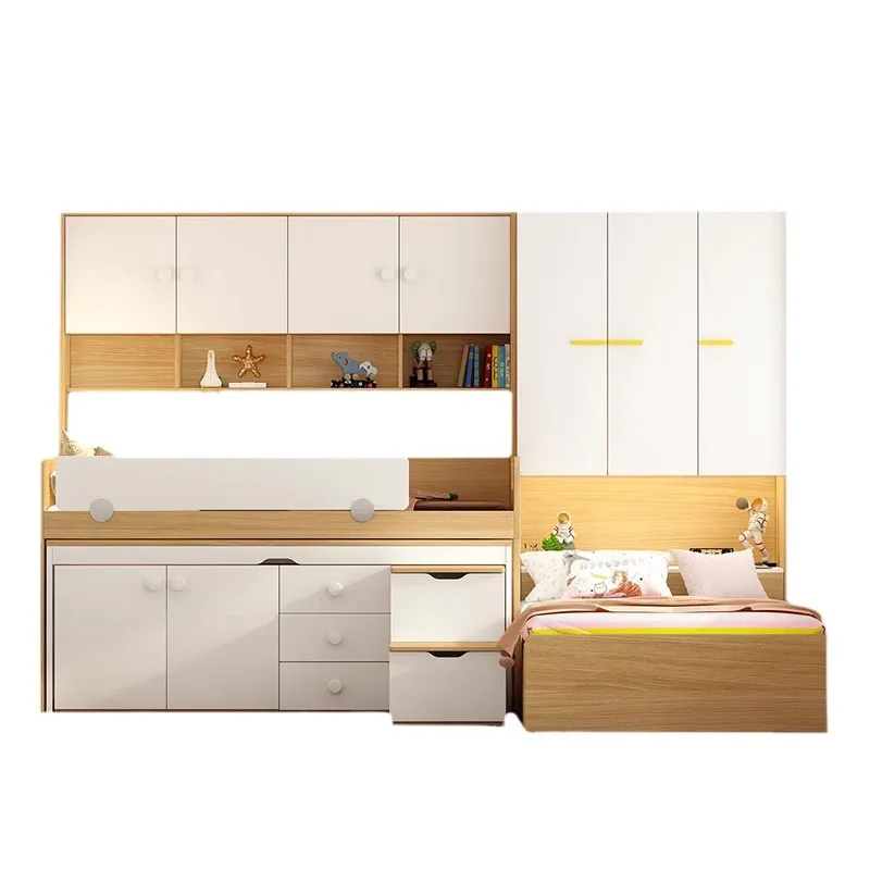 Children's half-height bed wardrobe integrated with desk multi-function large-capacity storage small apartment combination bed o
Children's half-height bed wardrobe integrated with desk multi-function large-capacity storage small apartment combination bed o